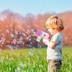 Pistola de pompas de jabón recargable unicornio 18 cm Color Bubbles