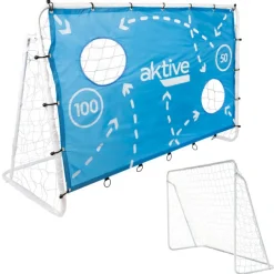 Portería de fútbol infantil c/lona de entrenamiento Aktive Sports