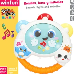 Winfun Pandereta infantil y sonajero c/luz y sonido
